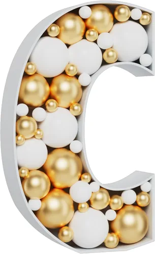 Vista 11 de 3 pies de alto Letras enormes con marco para mosaicos de globos, letras iluminadas con marco, tabla de espuma troquelada precortada, letras