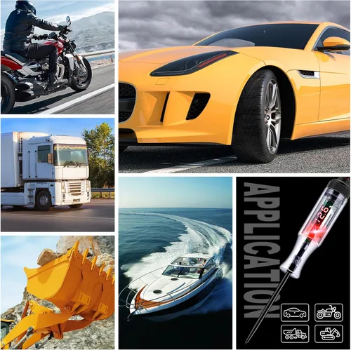 Vista 5 de WINAMOO Lámpara de Prueba Automotriz 5-90V Probador de Circuito LED Digital con Pantalla de Voltaje, Probador de Luz Bidireccional Automático