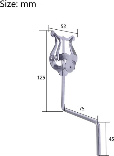 Vista 3 de Saxofón Alto Marching Lyre Abrazadera Soporte para Saxofón Lira Niquelado Partituras Clip 1