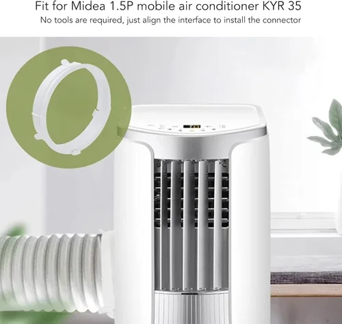 Vista 2 de Accesorios de aire acondicionado, Conector de manguera ABS Interfaz de conducto de escape ajustable para Midea 1.5P Aire acondicionado móvil KYR 35