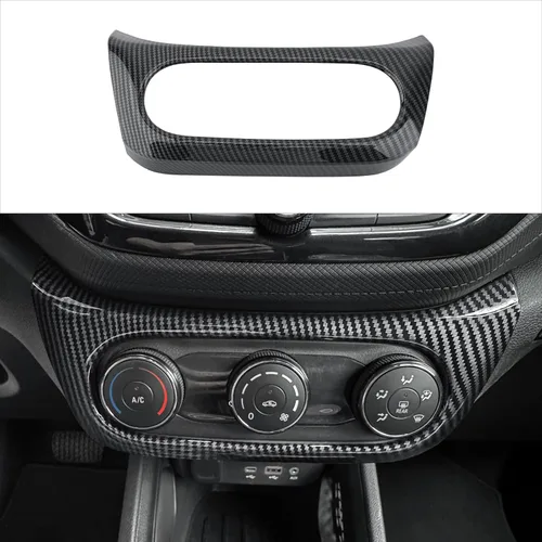 Vista 2 de YOUTOOCAR Cubierta de panel de botón de aire acondicionado interior con patrón de fibra de carbono compatible con Chevy Trailblazer 2020-2023