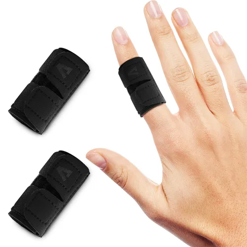 Vista 7 de 2 férulas para dedos (sin soporte de metal), correas de neopreno ajustables para artritis, tendinitis y alivio del estrés atlético, cinta