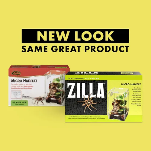 Vista 2 de Zilla Micro Hábitat Terrario, Arrbóreo, con Pestillo de Bloqueo, para Isópodos, Arañas, Insectos, Pequeño