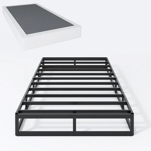 Vista 13 de SHLAND Box Spring Twin – Muelles de caja de metal resistentes de perfil bajo de 3 pulgadas para cama individual, base de colchón, fácil montaje