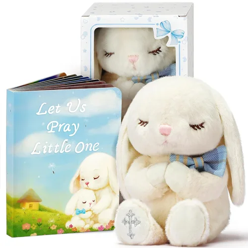 MyMateZoe Regalos de bautismo para niños, gran conjunto de regalos de bautizo, dedicación y bautismo para niños y bebés recién nacidos, incluye