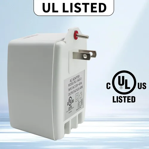 Vista 6 de Timbre de puerta de 16.5 V 40 VA enchufable de reajuste automático de transformadores de CA de seguridad, compatible con Ring Video Doorbell Pro