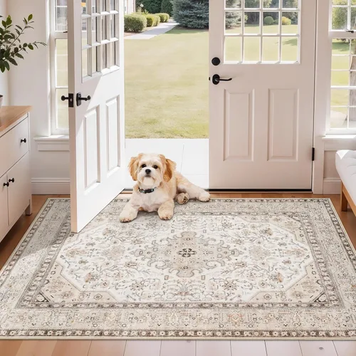 Vista 32 de Alfombra lavable de cocina de 2 x 6: antideslizante oriental interior alfombra pasillo Soft Easy Clean Thin Floor Throw Carpet for Bedroom