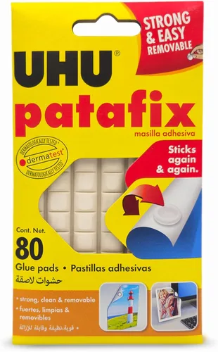 Vista 3 de UHU 3-39192 - Almohadilla adhesiva, color blanco (paquete de 80)