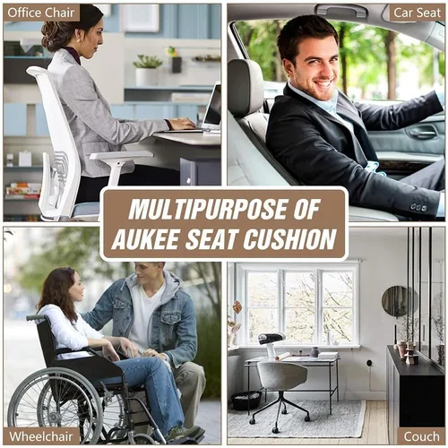 Vista 7 de MYFAMIREA Cojín de asiento de automóvil de 1.2 pulgadas de grosor, cómodo protector de asiento para asiento de conductor, silla de oficina, uso