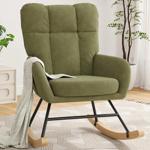 Silla mecedora para bebé, silla de lactancia moderna para espacios pequeños en interiores, mecedora para lactancia materna, sillas deslizantes