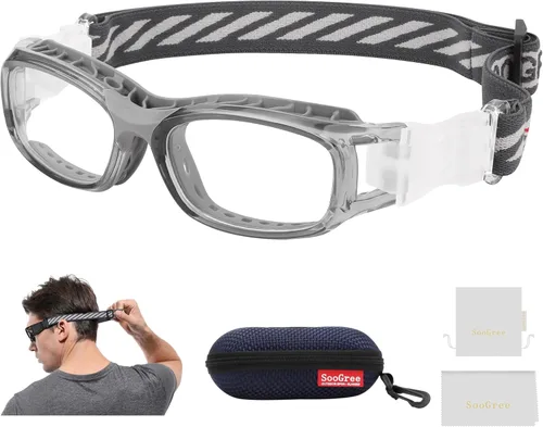 Vista 17 de SooGree Gafas deportivas para niños, gafas protectoras, gafas de seguridad ocular, reemplazables a lentes graduadas de 8 a 16 años