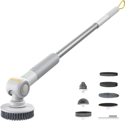 Vista 10 de Fanttik Flip G9 Pro - Limpiador eléctrico, motor VoltiPulse, limpiador de doble velocidad con 6 cabezales de cepillo, ángulo ajustable y mango Negro