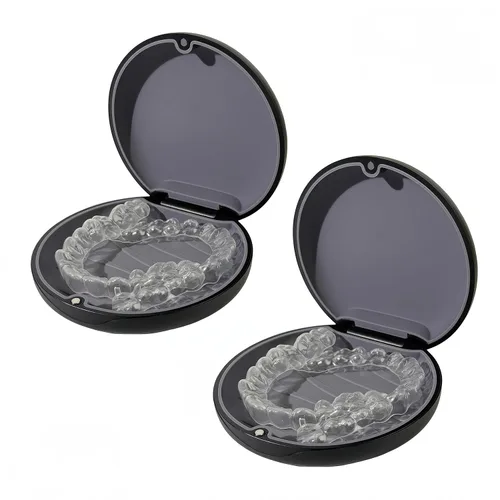 Vista 14 de 2 fundas de retención compatibles con Invisalign, bonita funda delgada de alineador, cierre magnético personalizado para ortodoncia