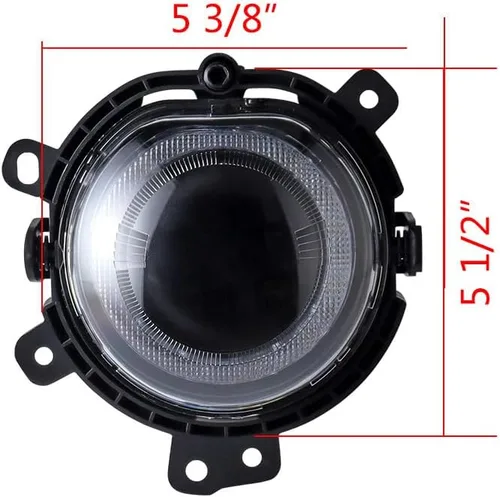 Vista 5 de 2 luces antiniebla para parachoques delantero con lente transparente, DRL, xenón, blanco, izquierda, lado derecho, compatible con BMW Mini F54