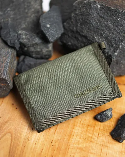 Vista 4 de Chameleon Velcro Bifold Mens Wallet-Military Tactical Men Wallet- Canvas Thin Front Pocket Travel Bi-Fold Wallet-Best Nylon Travel Pouch