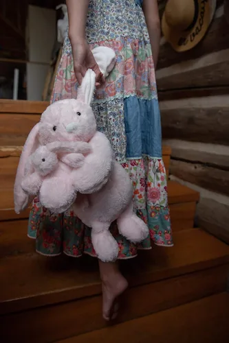 Vista 5 de Conjunto de Conejitos de Peluche para Mamá y Bebé Peluche de Conejo Super Suave Lindos Peluches para Dormitorio Infantil Peluches de 38 cm