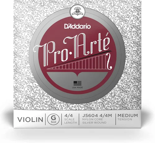 Vista 5 de D'Addario J56 1/2M Pro-Arte Cuerdas de Nylon para Violín, Mediano