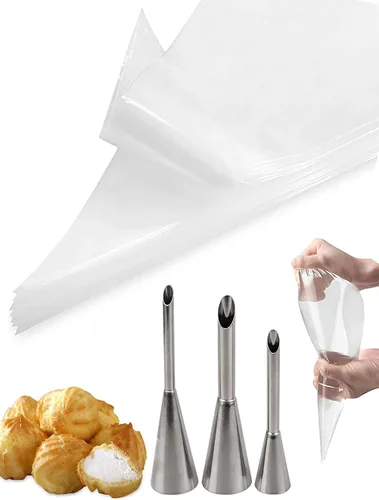 Vista 7 de Boquillas de estrella abierta 1M, Boquillas 1M con bolsas, 3 Boquillas de roseta con 20 bolsas desechables para decoración de pasteles