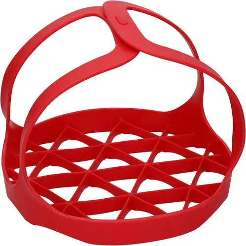 Vista 7 de Instant Pot oficial - Molde de silicona con tapa, para bocadillos de huevo, Correa de silicona para horno., Rojo