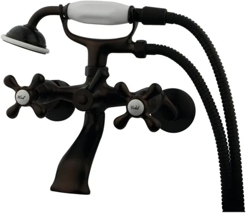 Vista 14 de Kingston Brass Kingston KS265AB - Llenador de bañera ajustable de 6 pulgadas para montaje en pared, latón antiguo