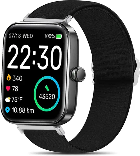 Lamshaw Correa de repuesto ajustable de nailon elástica compatible con SKG V7 Smart Watch/TOZO S2 1.732 in Watch/Boean ID207 Watch/GGZZ ID207