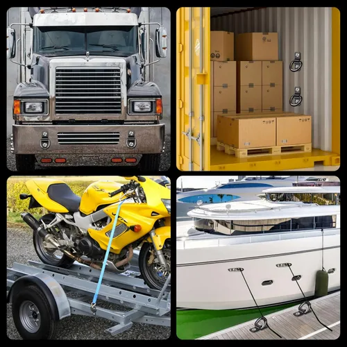 Vista 5 de Anclajes de amarre de 3/8 pulgadas, resistentes de 6000 libras, resistencia a la rotura para caravana, caravana, remolque, control de carga, atar