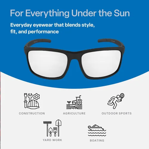 Vista 7 de Bullhead Safety Eyewear Pompano - Gafas de sol antiniebla, ligeras, resistentes a impactos y arañazos, con bloqueo UV, para ciclismo, pesca