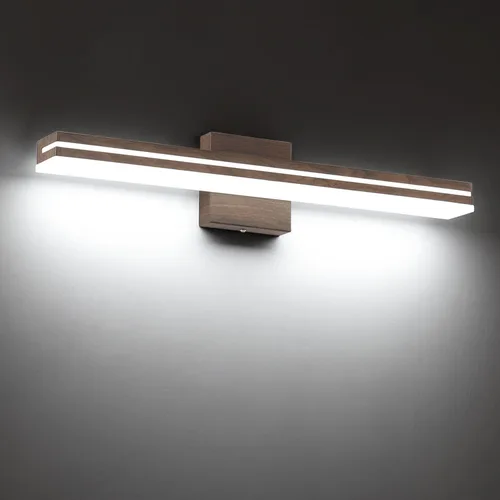 Vista 15 de SineRise - Lámparas LED modernas para tocador de baño (40,6 cm, 3000K/4000K/6000K, regulables), lámparas de pared modernas de acrílico cromado