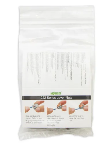 Vista 2 de Wago 222-412 - Borna de conducción compacta, 2 conductores; con palancas de accionamiento