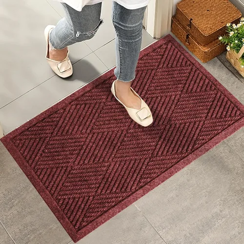 Vista 29 de HIYARD Alfombra resistente para puerta delantera, tapetes absorbentes para barro y suciedad, resistentes a manchas y decoloración, con respaldo