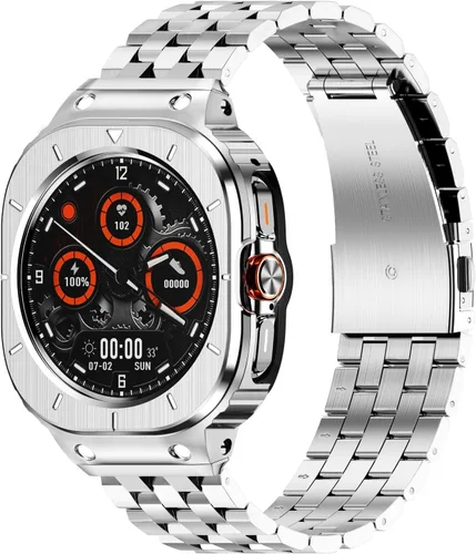 Vista 16 de HASLFM - Caja de metal y correas compatibles con Samsung Galaxy Watch 6/5/4 de 44 mm, correa de reloj resistente de acero inoxidable con cubierta