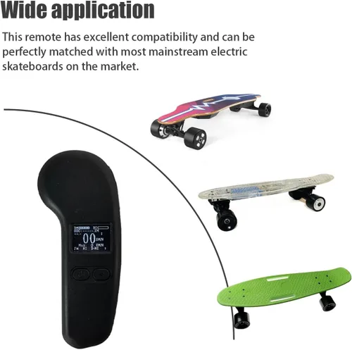 Vista 3 de Control remoto inalámbrico ABS para monopatín eléctrico ajustable, reemplazo remoto universal para monopatín con pantalla LED inalámbrica, control