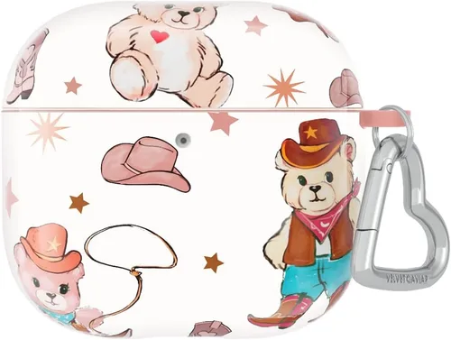 Vista 13 de VELVET CAVIAR Funda compatible con AirPods 4 con llavero, bonitas fundas protectoras duras para AirPod de 4ª generación para mujeres, leopardo negro