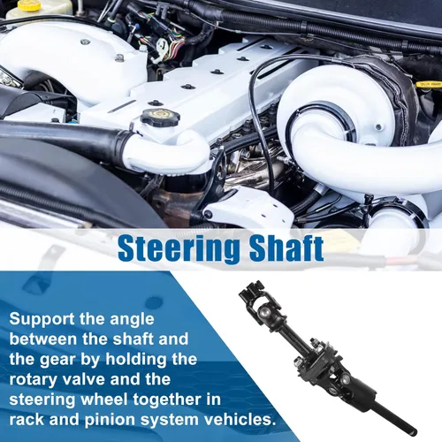 Vista 3 de X AUTOHAUX Eje de dirección para Chevy Tracker 1999-2004 para Suzuki Vitara 1999 2000 2001 2002 2003 2004 Columna de dirección intermedia inferior