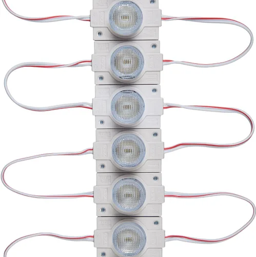 Q QINGCHEN Módulo LED blanco cálido 3000K 12V con lente 2.0W para caja de luz con cinta adhesiva trasera (paquete de 20 unidades)