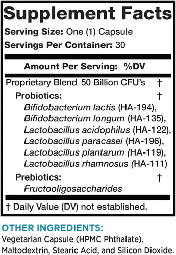 Vista 3 de Lean & Pure Olympian Labs - Prebiótico y probiótico extra fuerte, 50 mil millones de UFC, liberación retardada, paquete de 30 pestañas