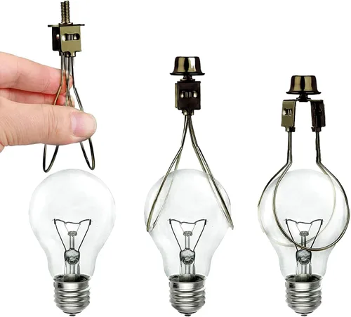 Vista 4 de WEAVERBIRD Lamp Shade Holder, Clip on Lampshade Adapter, Lamp Shade Light Bulb Clip Adapter, Spring Clip for Light Bulbs, Antique Brass