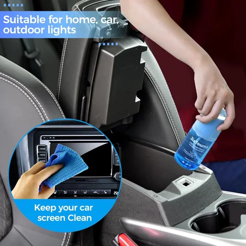 Vista 4 de Limpiador de pantalla de TV, spray de pantalla táctil antigoteo con limpiaparabrisas para CD Disco, portátil, teléfono, tableta, lente