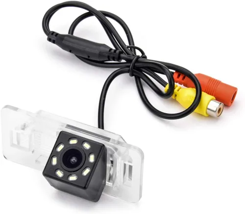 Vista 2 de Para BMW 5 M5 E39 E60 E61 / X5 E53 E70 / X6 E71 Cámara de visión trasera del coche+8 LED cámara de estacionamiento inversa/enchufe directamente