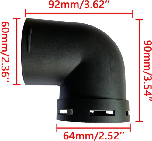 Vista 3 de CYDZSW Conector de conducto para calentador de aire diésel de 60 mm/2.4 pulgadas, conector de salida de conducto de tubería para calentadores