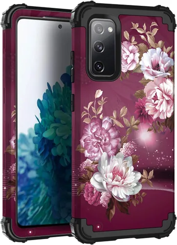 Vista 52 de Hocase Funda para Galaxy S20 FE 5G, resistente a prueba de golpes, goma de silicona suave, funda protectora híbrida de plástico duro para Samsung