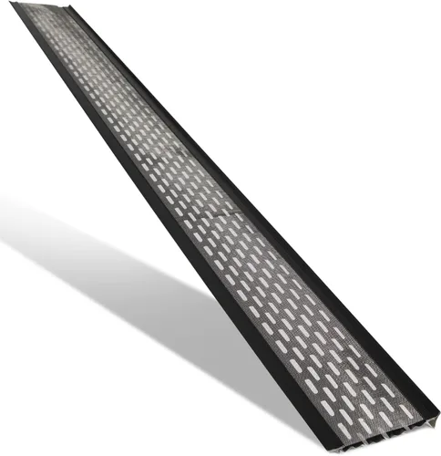 Vista 11 de DIY 5" Protección de hojas Muestra Malla de acero inoxidable Cubiertas de canalón de aluminio con acabado de fábrica Grado profesional Protector