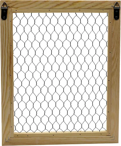 Vista 3 de Creative Hobbies Marco de alambre de pollo de madera sin terminar, listo para decorar, añadir fotos, collages, joyas y más, mide 9.5 x 11.5