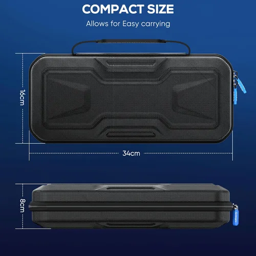 Vista 5 de Funda protectora de transporte para Playstation Portal Remoto, Accesorios para PS Portal Case con carcasa dura de EVA, bolsa impermeable