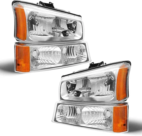 Vista 10 de AS Conjunto de faros delanteros para Chevy Silverado 2007-2013 1500/2007 2008 2009 2010 2011 2012 2013 2014 Chevy Silverado 2500HD 3500HD carcasa