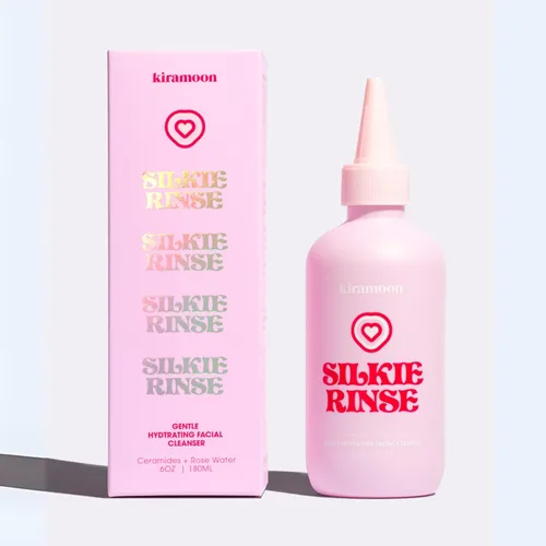 Kiramoon Jabón facial Silkie Rinse Hidratante Suave Limpiador Facial para Piel Seca o Sensible – Desmaquillante Hidratante y Lavado Facial con
