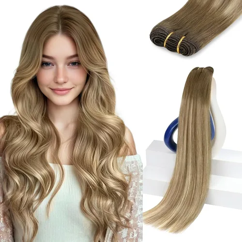 Vista 29 de Sunny Hair Extensiones de Cabello para Coser de Cabello Humano Real Negro Extensiones de Cabello en Trama para Mujeres Cabello Real Extensiones