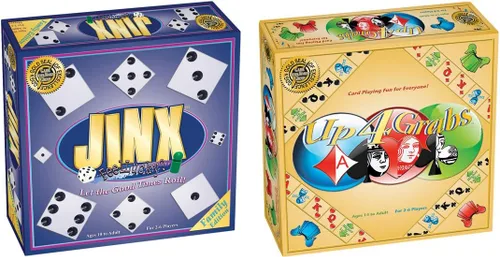 Jinx + Up 4 Grabs = Paquete de juego de mesa familiar perfecto para noche de juegos