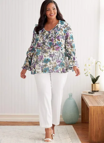 Vista 6 de Butterick B6814RR Misses/Plus Size Top/Vest 18W-20W-22W-24W, Multicolor