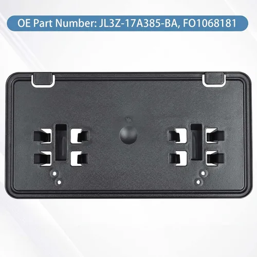 Vista 3 de Reemplazo para Soporte de Marco de Placa de Matrícula del Parachoques Delantero 2018-2020 Ford F150 JL3Z17A385BA